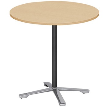 注文コード:82007670 ホバーテーブル 昇降タイプ 十字脚 円型 アルミミラー脚 キャスター付 Φ750<配送時組立サービス付> イトーキ