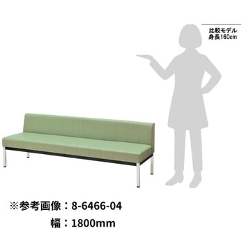 注文コード:82039889 ユニバーサルロビーベンチ 背付き 600×580×385/640mm AS-0664シリーズ - ナビス(アズワン)