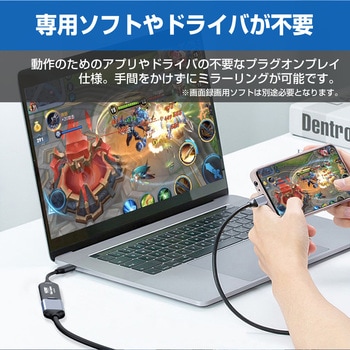 注文コード:82052035 HDMIキャプチャーボード USB変換アダプター 2in1 Type-A/Type-C 対応 HDMI映像入力用 - メディアカバーマーケット
