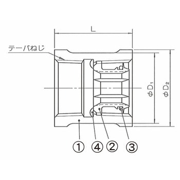 注文コード:82266698,82269376,82271528,82271677 アダプターソケット 青銅製管端防食管継手 - 日本継手(旧:JFE継手)