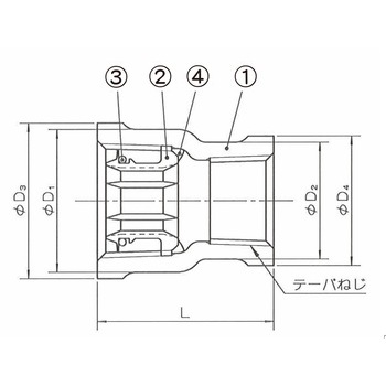 注文コード:82056576 アダプターソケット 青銅製管端防食管継手 - 日本継手(旧:JFE継手)