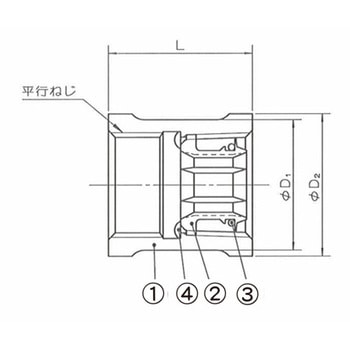 注文コード:82056671,82057967 水栓ソケット 青銅製管端防食管継手 - 日本継手(旧:JFE継手)