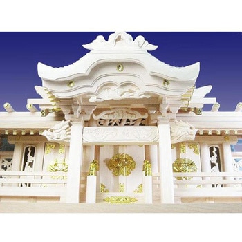 注文コード:82083140 神棚 迫力のある本格大型神棚 【三社 飛鳥】 神棚 裏屋根開きで簡単お札交換 - 神棚の里
