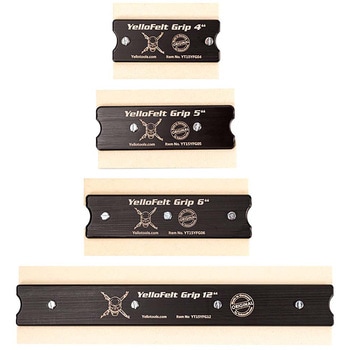 注文コード:82262331 スキージー イエローフェルトグリップ 4” (10cm) YT15YFG04 - YELLOTOOLS