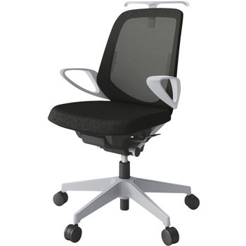 注文コード:82266426 ノートチェア ローバック 固定肘 ハンガー ランバーサポート付 メッシュJE ナイロンキャスター<配送時組立サービス付> イトーキ