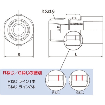 注文コード:82268256,82270119,82271799,82272691 ポリブデン H種継手 熱融着式R型 H種R型おねじ付ソケット - 日本継手(旧:JFE継手)