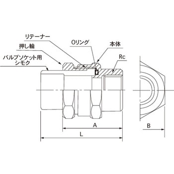 注文コード:82268938,82273059 ポリブデン H種継手 熱融着式 H種バルブソケット(めねじ付) - 日本継手(旧:JFE継手)