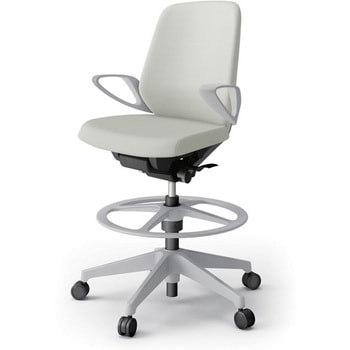 注文コード:82341089 ノートチェア ハイポジションタイプ ローバック 固定肘 ビニールレザーDL 樹脂脚<配送時組立サービス付> イトーキ