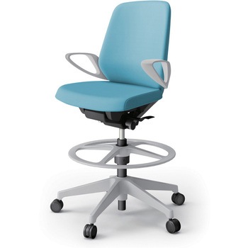 注文コード:82341125 ノートチェア ハイポジションタイプ ローバック 固定肘 ビニールレザーDL 樹脂脚<配送時組立サービス付> イトーキ