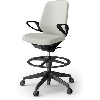 注文コード:82341150 ノートチェア ハイポジションタイプ ローバック 固定肘 ビニールレザーDL 樹脂脚<配送時組立サービス付> イトーキ