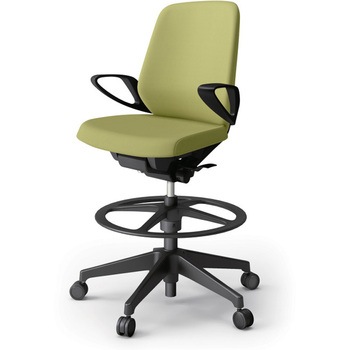 注文コード:82341168 ノートチェア ハイポジションタイプ ローバック 固定肘 ビニールレザーDL 樹脂脚<配送時組立サービス付> イトーキ