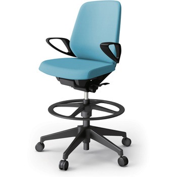 注文コード:82341186 ノートチェア ハイポジションタイプ ローバック 固定肘 ビニールレザーDL 樹脂脚<配送時組立サービス付> イトーキ