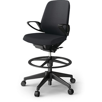 注文コード:82341195 ノートチェア ハイポジションタイプ ローバック 固定肘 ビニールレザーDL 樹脂脚<配送時組立サービス付> イトーキ