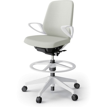 注文コード:82341204 ノートチェア ハイポジションタイプ ローバック 固定肘 ビニールレザーDL 樹脂脚<配送時組立サービス付> イトーキ