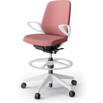 注文コード:82341238 ノートチェア ハイポジションタイプ ローバック 固定肘 ビニールレザーDL 樹脂脚<配送時組立サービス付> イトーキ