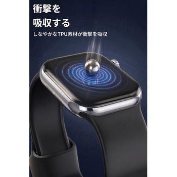 注文コード:82361758 アップルウォッチ 衝撃吸収フィルム 3枚入 【Series 11/10 42mm対応】 全面保護 高透明 貼り付けツール付 - エレコム