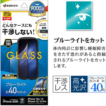 注文コード:82362345 iP17e/16e/14/13/13Pro ガラスフィルム 治具付き - ラスタバナナ