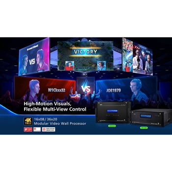 注文コード:82469628 16入力8出力 モジュール式HDMIビデオウォールプロセッサー(4K対応、4Uサイズ) - ATEN