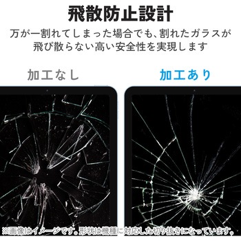 注文コード:82510885 iPad A16 11インチ 第10世代 10.9インチ ガラスフィルム D3O(R) 超衝撃保護 高透明 貼り付けツール付 ZEROSHOCK - エレコム