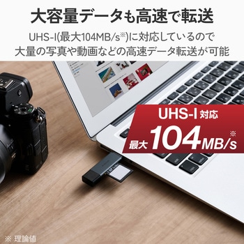 注文コード:82510971 SDカードリーダー USB3.2(Gen1) SD / microSD Express対応 USB-C & USB-A 2-in-1 高速転送 アルミ筐体 - エレコム