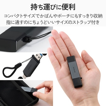 注文コード:82510971 SDカードリーダー USB3.2(Gen1) SD / microSD Express対応 USB-C & USB-A 2-in-1 高速転送 アルミ筐体 - エレコム