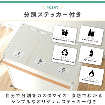 注文コード:82528629 フタ付き分別ダストボックス - TAIGASHOJI(大河商事)