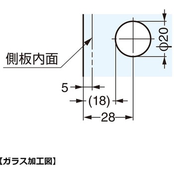 注文コード:82625475,82621178,82624608 ガラス蝶番GH-456N型 - LAMP(スガツネ工業)