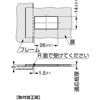 注文コード:82626611,82627855,82629526,82631809 パネルラッチ簡易ロック付LC-PK32型、LC-PL32型 - LAMP(スガツネ工業)