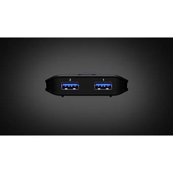 注文コード:82713368 PC3台用 USB3.2 Gen1切替器(5Gbps、2デバイス分岐接続) - ATEN