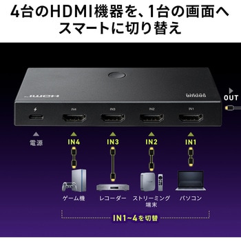 注文コード:82733790 HDMI切替器 4K対応 リモコン付き - サンワダイレクト