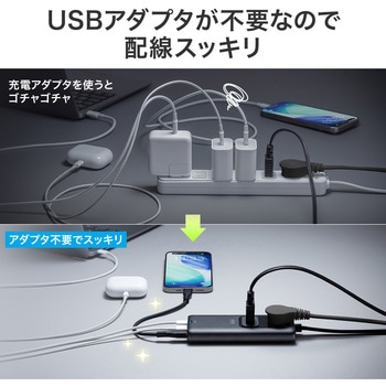 注文コード:82734280 電源タップ スリム PD100W対応 - サンワサプライ