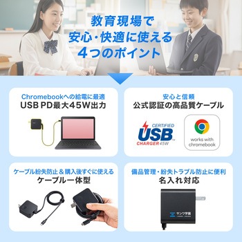 注文コード:82734551 AC充電器 USB PD対応 PD45W - サンワサプライ