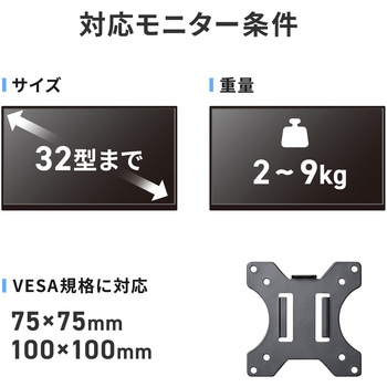 注文コード:82734560 液晶モニタアーム 壁掛け式 - サンワサプライ