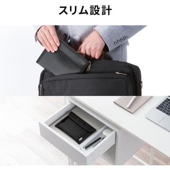 注文コード:82734596 難燃ポーチ モバイルバッテリー用 - サンワサプライ
