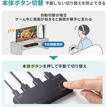 注文コード:82734630 HDMI切替器 4K対応 リモコン付き - サンワサプライ
