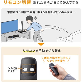注文コード:82734630 HDMI切替器 4K対応 リモコン付き - サンワサプライ