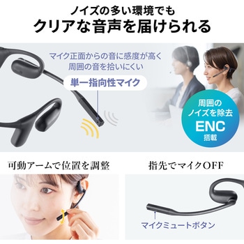 注文コード:82734675 ヘッドセット Bluetooth 有線接続対応 - サンワサプライ