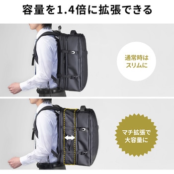 注文コード:82734700 キャリングバッグ リュックタイプ マチ拡張薄型 - サンワサプライ