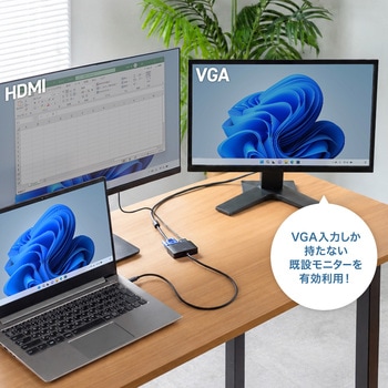 注文コード:82734736 変換アダプタ USB TypeC-HDMI/VGA - サンワサプライ