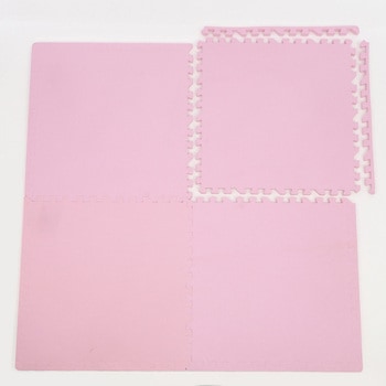 注文コード:82815708 【抗菌加工】極厚約2cm 約60cmジョイントマット 4枚セット フチ付き - ユノックス
