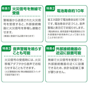 注文コード:82821195 無線式連動型 住宅用火災移報アダプタ - 能美防災