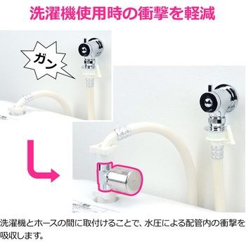 注文コード:82826147 水撃防止器 洗濯機接続用 異音緩和 衝撃音 ウォーターハンマー軽減 取付簡単 - GAONA(ガオナ)