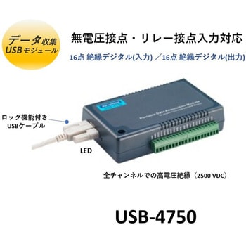 注文コード:82929966 USB データ収集I/Oモジュール(DAQ) - Advantech(アドバンテック)