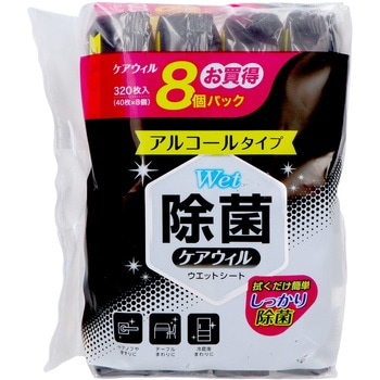注文コード:82952811 ケアウィルアルコール除菌ウエットシート大容量 - 小津産業