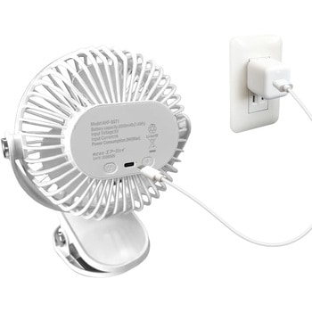 注文コード:82953416 準個体安心卓上クリップファン2000mA WH - エアージェイ