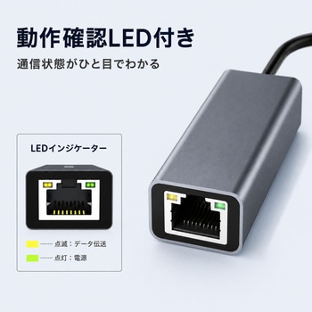 注文コード:82957607 USB-A・USB Type-C両対応 有線LANアダプター 1000Mbps - ZATTA