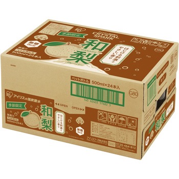 注文コード:83051827 強炭酸水和梨フレーバー CRYSTAL SPARK 500ml×24本 - アイリスオーヤマ