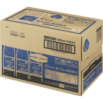 注文コード:83051836 富士山の天然水 強炭酸水 1L×15本 - アイリスオーヤマ