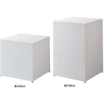 注文コード:83059466,83059798 簡易組立角柱ステージ 幅60×奥行60cm ホワイト〔ストエキオリジナル〕 - ストア・エキスプレス