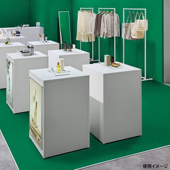 注文コード:83059816,83060078 簡易組立角柱ステージ 幅40×奥行40cm ホワイト〔ストエキオリジナル〕 - ストア・エキスプレス
